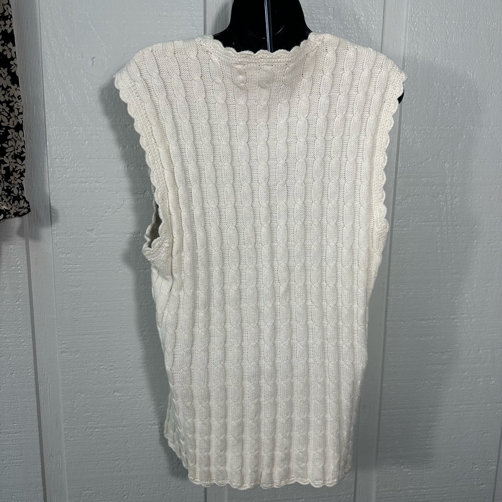 Bechamel Vintage 1980s Sleeveless Sweater Sunflower Vest Size Large EUC - Picture 5 of 6